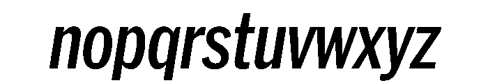 HEXFranklinv04 CondensedSemiboldItalic Instance Font LOWERCASE