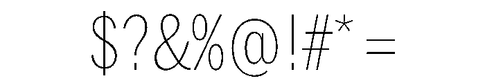 HEXFranklinv04 CondensedThin Instance Font OTHER CHARS