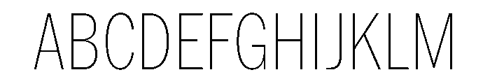 HEXFranklinv04 CondensedThin Instance Font UPPERCASE
