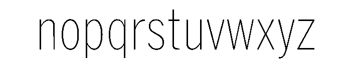 HEXFranklinv04 CondensedThin Instance Font LOWERCASE