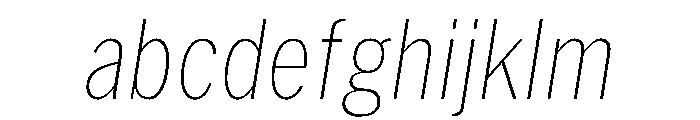 HEXFranklinv04 CondensedThinItalic Instance FONT