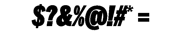 HEXFranklinv04 CondensedUltraItalic Instance Font OTHER CHARS