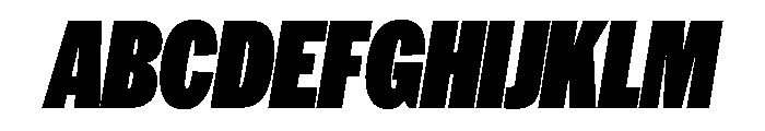 HEXFranklinv04 CondensedUltraItalic Instance Font UPPERCASE