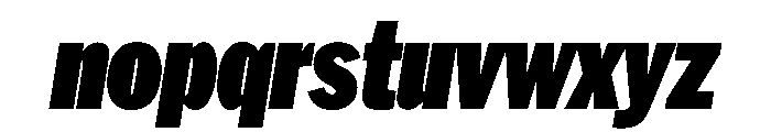HEXFranklinv04 CondensedUltraItalic Instance Font LOWERCASE