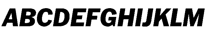 HEXFranklinv04 ExtraboldItalic Instance Font UPPERCASE