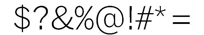 HEXFranklinv04 Extralight Instance Font OTHER CHARS