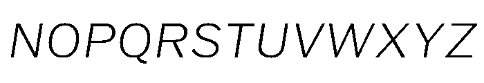HEXFranklinv04 ExtralightItalic Instance 489209f9 Font UPPERCASE