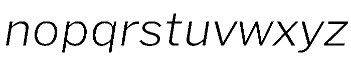 HEXFranklinv04 ExtralightItalic Instance 489209f9 Font LOWERCASE