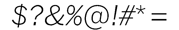HEXFranklinv04 ExtralightItalic Instance Font OTHER CHARS