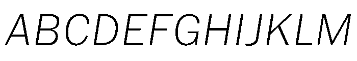 HEXFranklinv04 ExtralightItalic Instance Font UPPERCASE