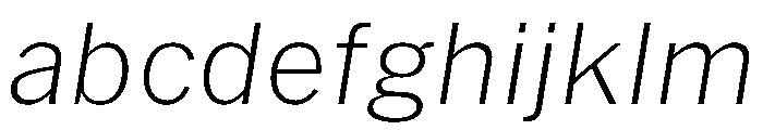 HEXFranklinv04 ExtralightItalic Instance FONT