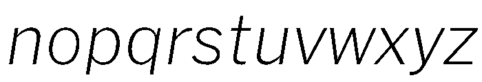 HEXFranklinv04 ExtralightItalic Instance Font LOWERCASE
