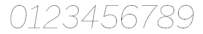 HEXFranklinv04 HairlineItalic Instance Font OTHER CHARS