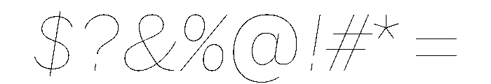 HEXFranklinv04 HairlineItalic Instance Font OTHER CHARS