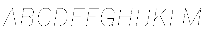 HEXFranklinv04 HairlineItalic Instance Font UPPERCASE