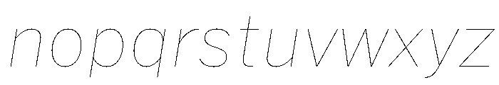 HEXFranklinv04 HairlineItalic Instance Font LOWERCASE