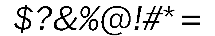 HEXFranklinv04 LightItalic Instance Font OTHER CHARS