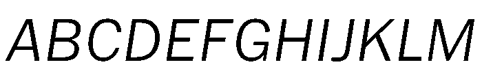 HEXFranklinv04 LightItalic Instance Font UPPERCASE
