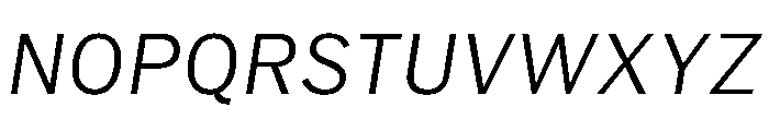 HEXFranklinv04 LightItalic Instance Font UPPERCASE