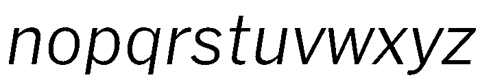 HEXFranklinv04 LightItalic Instance Font LOWERCASE