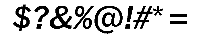 HEXFranklinv04 MediumItalic Instance Font OTHER CHARS