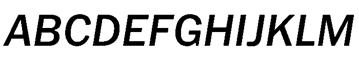 HEXFranklinv04 MediumItalic Instance Font UPPERCASE
