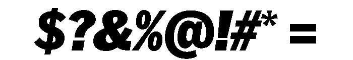 HEXFranklinv04 NarrowBlackItalic Instance Font OTHER CHARS