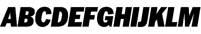HEXFranklinv04 NarrowBlackItalic Instance Font UPPERCASE