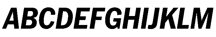 HEXFranklinv04 NarrowBoldItalic Instance Font UPPERCASE