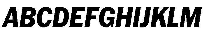 HEXFranklinv04 NarrowExtraboldItalic Instance Font UPPERCASE