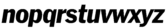 HEXFranklinv04 NarrowExtraboldItalic Instance Font LOWERCASE