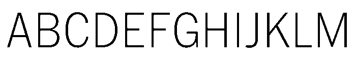 HEXFranklinv04 NarrowExtralight Instance Font UPPERCASE