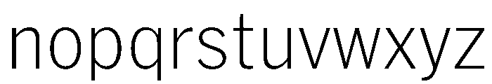 HEXFranklinv04 NarrowExtralight Instance Font LOWERCASE