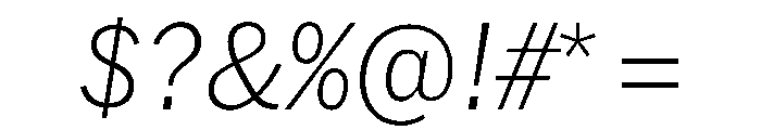 HEXFranklinv04 NarrowExtralightItalic Instance Font OTHER CHARS
