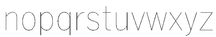 HEXFranklinv04 NarrowHairline Instance Font LOWERCASE