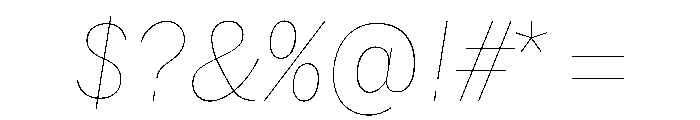 HEXFranklinv04 NarrowHairlineItalic Instance Font OTHER CHARS