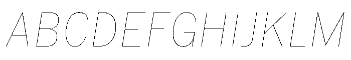 HEXFranklinv04 NarrowHairlineItalic Instance Font UPPERCASE