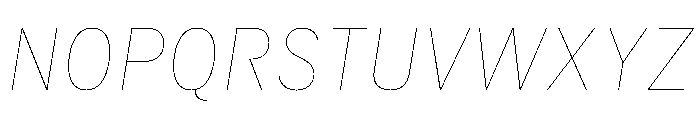 HEXFranklinv04 NarrowHairlineItalic Instance Font UPPERCASE