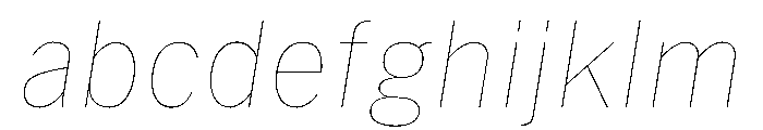 HEXFranklinv04 NarrowHairlineItalic Instance FONT