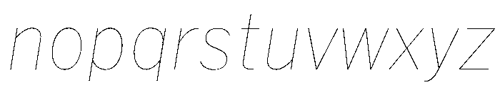 HEXFranklinv04 NarrowHairlineItalic Instance Font LOWERCASE