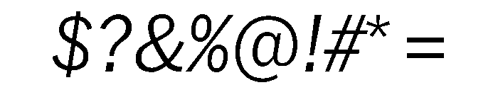 HEXFranklinv04 NarrowLightItalic Instance Font OTHER CHARS