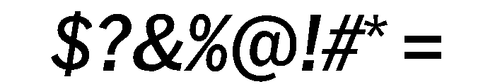 HEXFranklinv04 NarrowMediumItalic Instance Font OTHER CHARS