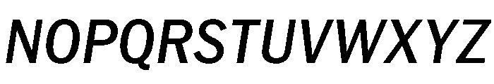 HEXFranklinv04 NarrowMediumItalic Instance Font UPPERCASE