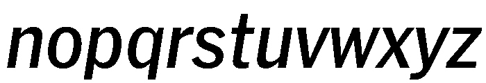 HEXFranklinv04 NarrowMediumItalic Instance Font LOWERCASE