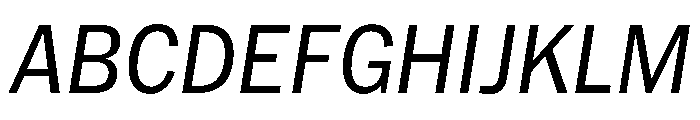 HEXFranklinv04 NarrowRegularItalic Instance Font UPPERCASE