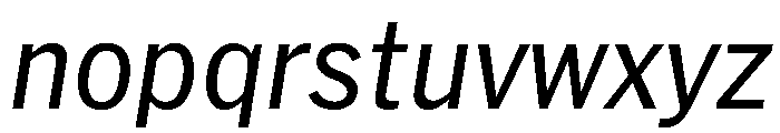 HEXFranklinv04 NarrowRegularItalic Instance Font LOWERCASE