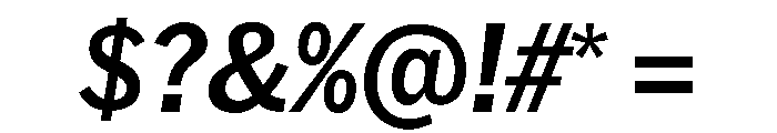 HEXFranklinv04 NarrowSemiboldItalic Instance Font OTHER CHARS