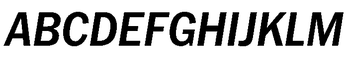 HEXFranklinv04 NarrowSemiboldItalic Instance Font UPPERCASE