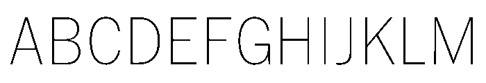 HEXFranklinv04 NarrowThin Instance Font UPPERCASE
