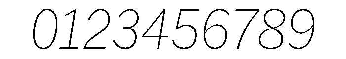 HEXFranklinv04 NarrowThinItalic Instance Font OTHER CHARS